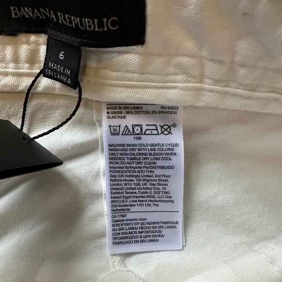 Banana Republic The Barrel Pant Utility Cream Womens 6 New - Picture 6 of 9
